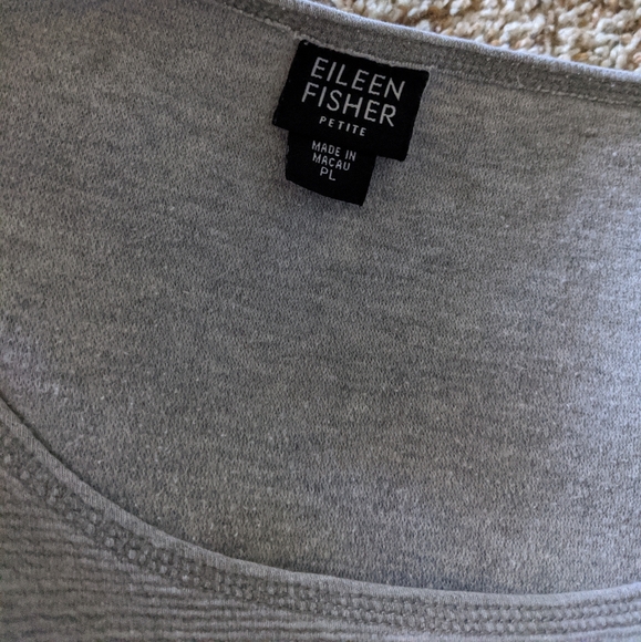 {Eileen Fisher} Cropped Gray Tank - Picture 6 of 7